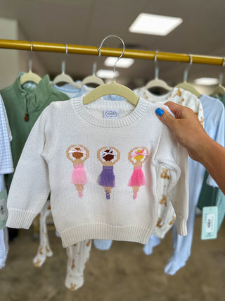 Tiny Twirls Ballerina Long Sleeve Sweater