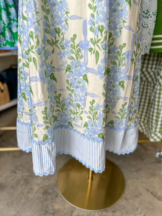 Blue & Green Sweet Wisteria Midi Dress