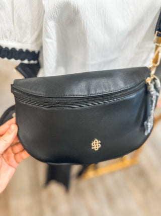 Black City Stroll Leather Crossbody