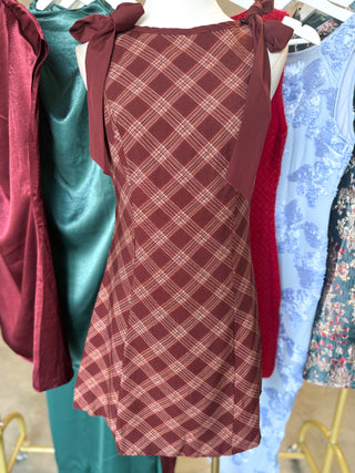 The Merry Little Plaid Mini Dress