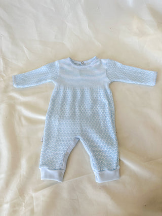 Paty Pal Blue W/ Blue Trim Romper