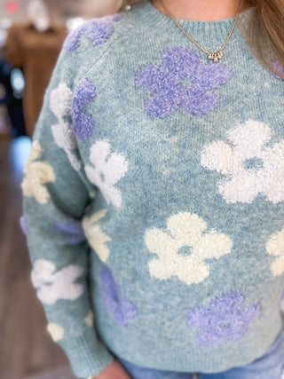 Pastel Garden Long Sleeve Sweater