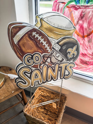 Geaux Saints Yard Sign