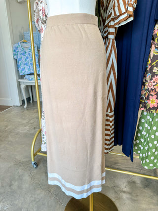 Taupe Classic Coast Knit Skirt Set