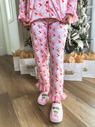 Holly Jolly Santa Pajama PANTS Set