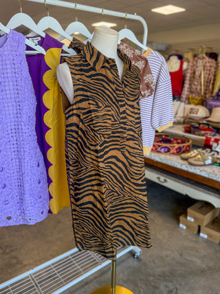 Tiger Town Stripe Button Down Mini Dress