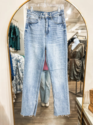 Lovely Light High Rise Full Length Straight Cello Jeans