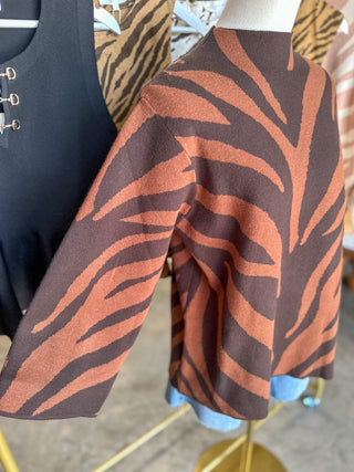 Brown Effortlessly Wild Sweater