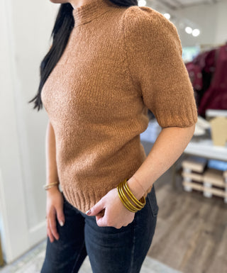 Macchiato Bow Cozy Knit Sweater