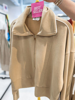 The Jet Set Beige Long Sleeve & Shorts SET