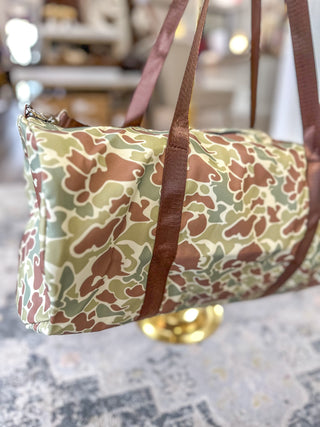 Vintage Camo Overnight Duffle Bag