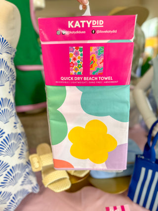 Groovy Flower Microfiber Reversible Towel