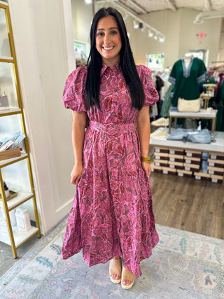 Wild Orchid Midi Dress