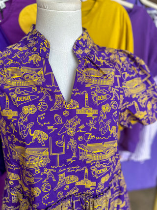 LSU Team Toile Taste of Tradition Dress