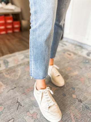 Please Be Polite High Rise Crop Straight Jeans - Flying Monkey