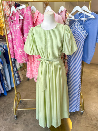 Simply Sage Statement Midi Dress