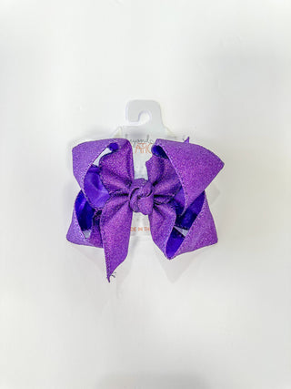 Purple Metallic Bow