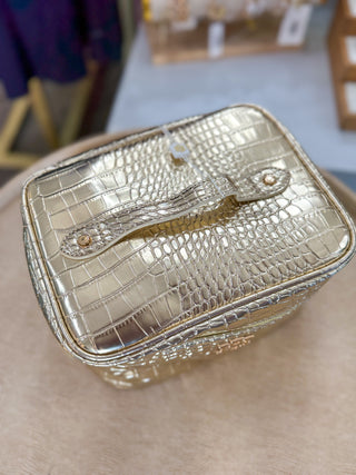 Gold EC Hampton Train Case | Caroline Hill