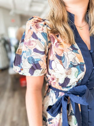 Navy Magnolia Belle Mini Dress