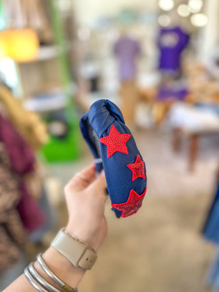 Emma Red & Blue Headband