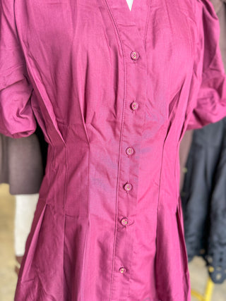 Wine Millie Cutwork Mini Dress