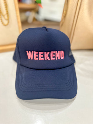 Weekend Navy & Pink Trucker Hat
