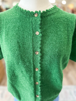 The Autumn Edit Green Button Down Sweater Top