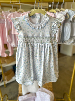 Sky Blue Eloise's Classic Smocked Dress