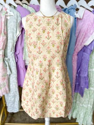 Blush Garden Scallop Mini Dress