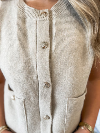 Ecru Cashmere Dreams Sweater Vest
