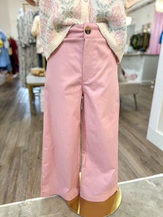 Pink Sweet Simplicity Wide Leg Pants