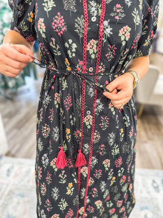 Black Rosey Daydream Dress