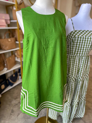 Matcha Simply Stitched Shift Mini Dress