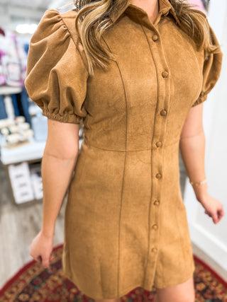The Honey Belle Suede Mini Dress