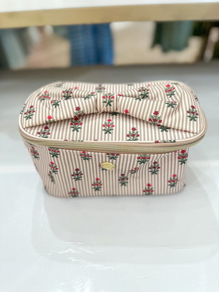 Cottage Stripes Kiss & Makeup Medium Makeup Bag
