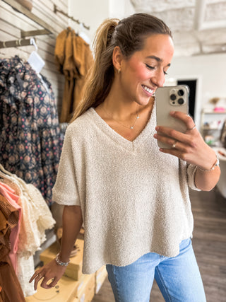 Seashell V-Neck On Cozy Days Wear Me Top