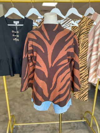 Brown Effortlessly Wild Sweater