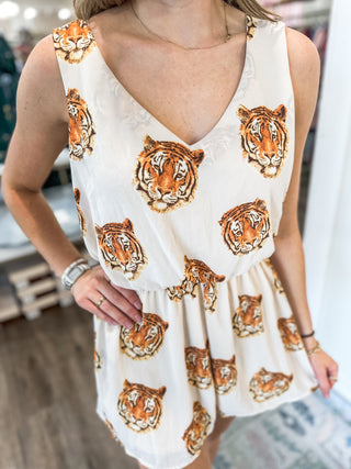 Tiger Stadium Nights Tiger Head Romper