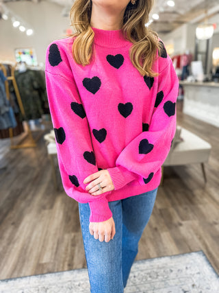 Lover Hearts Pink Sweater