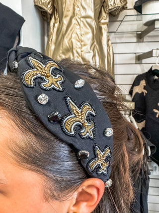 Saintsational Season Beaded Headband