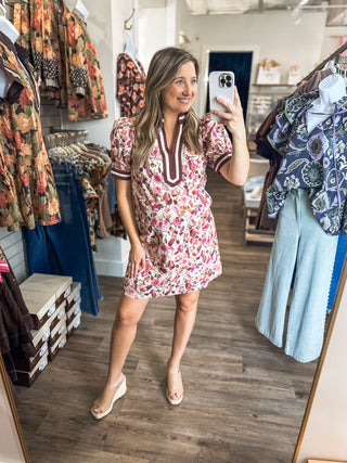 Ecru Wildberry Fields Mini Dress