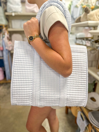TRVL Blue Pimlico Stripe Quilted Go Go Tote