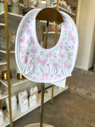 Butterflies Print Bib