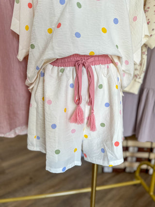 The Confetti Cutie Polka Dot Shorts Set