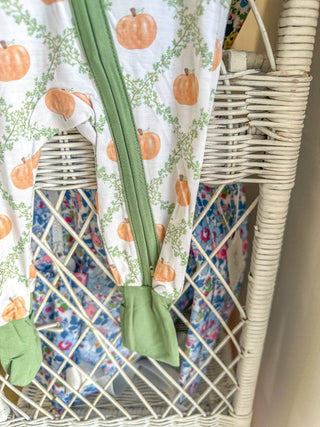Green Pumpkin Bamboo Romper