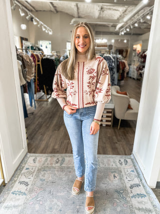 Taupe Forever Yours Balloon Sleeve Sweater