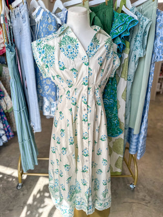 Cream Lovely Little Petals Midi Dress