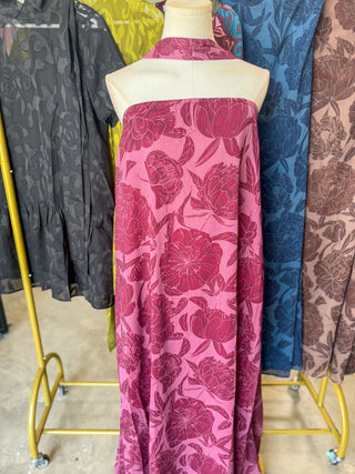 Bordeaux Blooms Maxi Dress