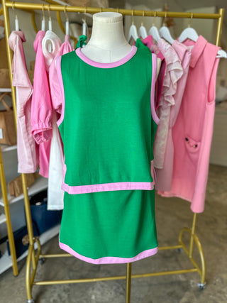 Green Made to Match Skirt Set