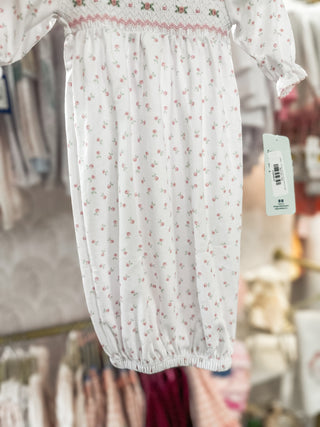 Juliette's Classics Pink Smocked Gathered Gown